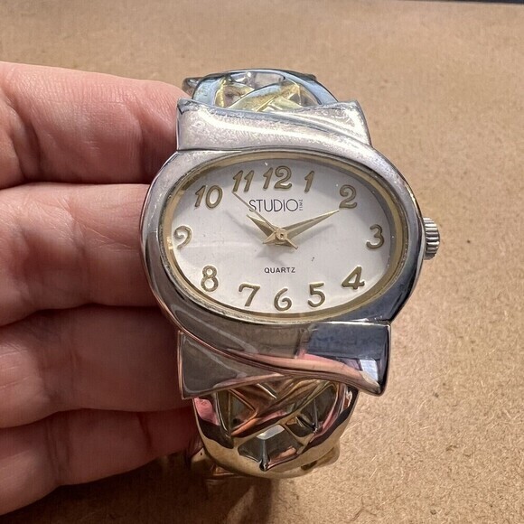 STUDIO TIME STD983T Cuff Bracelet Quartz Analog Women's Watch - Picture 9 of 9